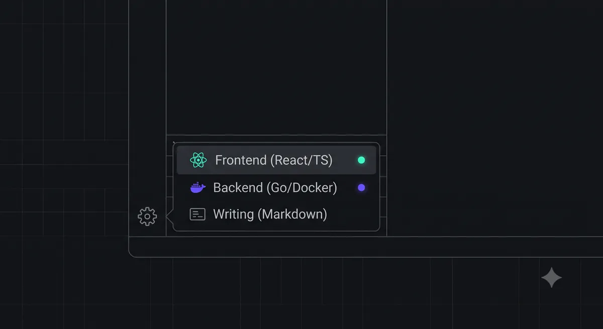 Visual representation of switching between isolated VS Code profiles